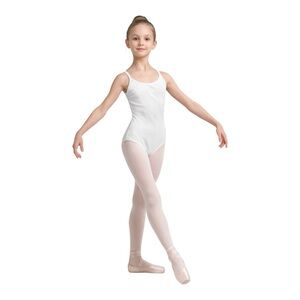 Capezio White Tank Leotard TB142C Size S Child Ballet Dance
